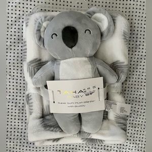 Tahari Baby Blanket & Koala Bear Buddy Gift Set